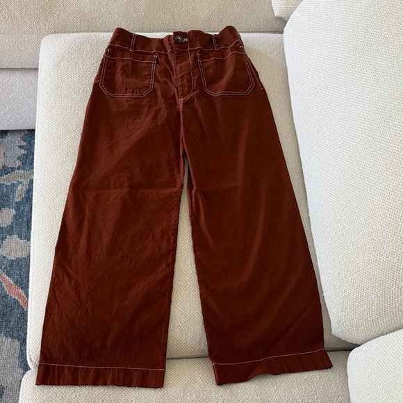 Maeve Rust Cropped Pants - Picture 1 of 4